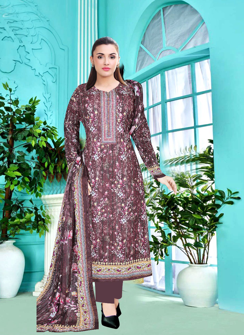 JBS Karishma Cotton Embroidery Sequin – Digital Print